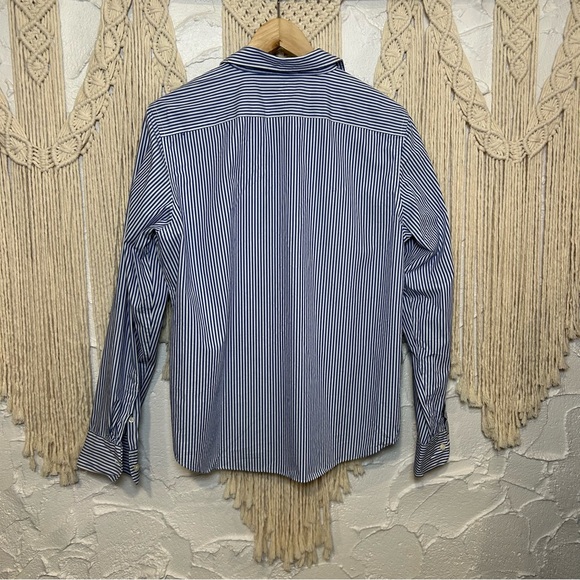 Lauren Ralph Lauren Striped poplin shirt Women’s size Large - Picture 9 of 12